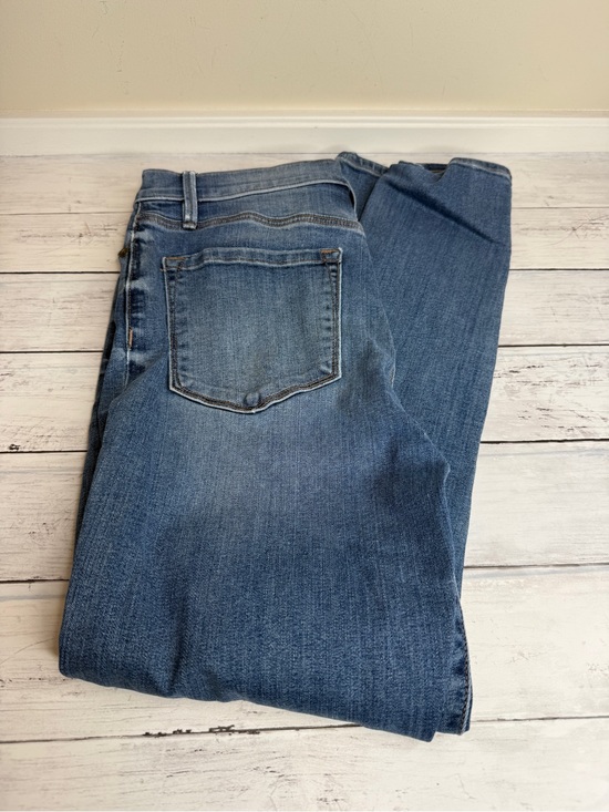 LOFT Denim - Blue high rise skinny ankle crop jeans